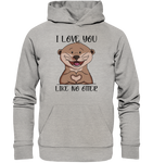 Otter - "Love You Like No Otter" - Organic Hoodie - Schweinchen's Shop - Hoodies - Heather Grey / XS