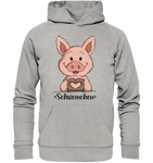 Hoodie - "Herz Schweinchen" - Unisex - Schweinchen's Shop - Hoodies - Heather Grey / XS
