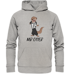 "Mr Otter" - Vorn - Organic Hoodie - Schweinchen's Shop - Hoodies - Heather Grey / XS