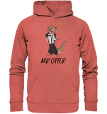 "Mr Otter" - Vorn - Organic Hoodie - Schweinchen's Shop - Hoodies - Mid Heather Red / XS