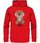 Hoodie - "Otter" - Unisex - Schweinchen's Shop - Hoodies - Bright Red / XS