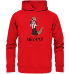 "Mr Otter" - Vorn - Organic Hoodie - Schweinchen's Shop - Hoodies - Bright Red / XS