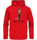 "Mrs Otter" - Vorn - Organic Hoodie - Schweinchen's Shop - Hoodies - Bright Red / XS
