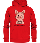 Hoodie - "Herz Schweinchen" - Unisex - Schweinchen's Shop - Hoodies - Bright Red / XS