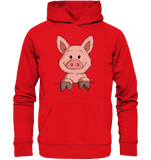 Hoodie - Schweinchen - Unisex - Schweinchen's Shop - Hoodies - Bright Red / XS