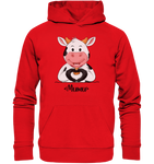 "MUMU" - Organic Hoodie - Schweinchen's Shop - Hoodies - Bright Red / XS