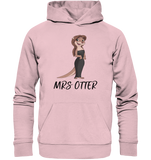 "Mrs Otter" - Vorn - Organic Hoodie - Schweinchen's Shop - Hoodies - Cotton Pink / XS