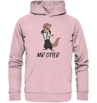 "Mr Otter" - Vorn - Organic Hoodie - Schweinchen's Shop - Hoodies - Cotton Pink / XS