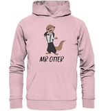 "Mr Otter" - Vorn - Organic Hoodie - Schweinchen's Shop - Hoodies - Cotton Pink / XS