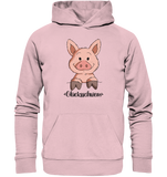 "Glücksschwein" - Organic Hoodie Unisex - Schweinchen's Shop - Hoodies - Cotton Pink / XS