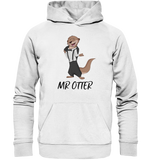 "Mr Otter" - Vorn - Organic Hoodie - Schweinchen's Shop - Hoodies - White / XS