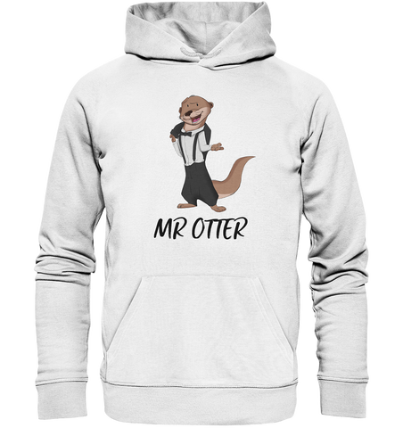 "Mr Otter" - Vorn - Organic Hoodie - Schweinchen's Shop - Hoodies - White / XS