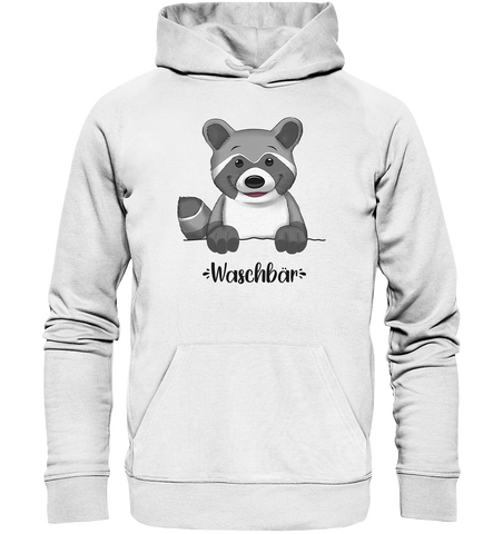 "Waschbär" - Organic Hoodie - Schweinchen's Shop - Hoodies - White / XS
