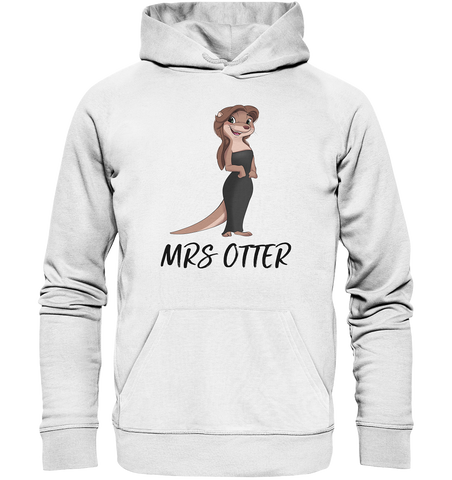"Mrs Otter" - Vorn - Organic Hoodie - Schweinchen's Shop - Hoodies - White / XS