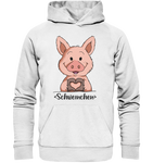 Hoodie - "Herz Schweinchen" - Unisex - Schweinchen's Shop - Hoodies - White / XS