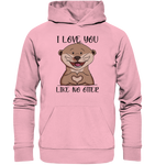 Otter - "Love You Like No Otter" - Organic Hoodie - Schweinchen's Shop - Hoodies - Cotton Pink / XS