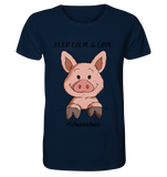 T-Shirt - "Keep Calm" - Organic Shirt - Schweinchen's Shop - Unisex-Shirts - French Navy / XS
