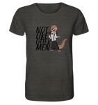 T-Shirt - "Not Like Otter Men" - Organic Shirt (meliert) - Schweinchen's Shop - Unisex-Shirts - Dark Heather Grey / XS