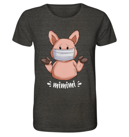 T-Shirt - "mimimi" Black Edition - Unisex - Schweinchen's Shop - Unisex-Shirts - Dark Heather Grey / XS
