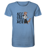 T-Shirt - "Not Like Otter Men" - Organic Shirt (meliert) - Schweinchen's Shop - Unisex-Shirts - Mid Heather Blue / XS