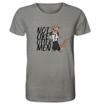 T-Shirt - "Not Like Otter Men" - Organic Shirt (meliert) - Schweinchen's Shop - Unisex-Shirts - Mid Heather Grey / XS