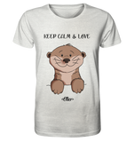 Otter "KEEP CALM" - Organic Shirt (meliert) - Schweinchen's Shop - Unisex-Shirts -