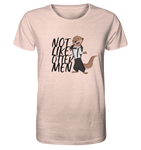 T-Shirt - "Not Like Otter Men" - Organic Shirt (meliert) - Schweinchen's Shop - Unisex-Shirts - Cream Heather Pink / XS