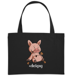 Organic Shopping-Bag - DickPig Black Edition - Schweinchen's Shop - Taschen - Black / ca. 49x37