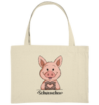"Herz Schweinchen" - Organic Shopping-Bag - Schweinchen's Shop - Taschen - Natural / ca. 49x37