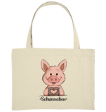 "Herz Schweinchen" - Organic Shopping-Bag - Schweinchen's Shop - Taschen - Natural / ca. 49x37
