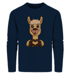 Pullover - "Alpaca Herz" - Men - Schweinchen's Shop - Sweatshirts - French Navy / S