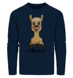 Pullover - "Alpaca" - Men - Schweinchen's Shop - Sweatshirts - French Navy / S