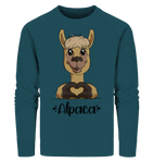 Pullover - "Herz Alpaca" - Men - Schweinchen's Shop - Sweatshirts - Stargazer / S