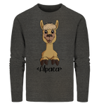 Pullover - "Alpaca" - Men - Schweinchen's Shop - Sweatshirts - Dark Heather Grey / S
