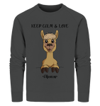 Pullover - "Keep Calm" - Men - Schweinchen's Shop - Sweatshirts - Anthracite / S