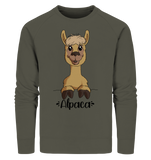 Pullover - "Alpaca" - Men - Schweinchen's Shop - Sweatshirts - Khaki / S