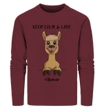 Pullover - "Keep Calm" - Men - Schweinchen's Shop - Sweatshirts - Burgundy / S