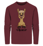 Pullover - "Alpaca" - Men - Schweinchen's Shop - Sweatshirts - Burgundy / S