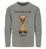Pullover - "Keep Calm" - Men - Schweinchen's Shop - Sweatshirts - Mid Heather Grey / S