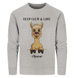 Pullover - "Keep Calm" - Men - Schweinchen's Shop - Sweatshirts - Heather Grey / S