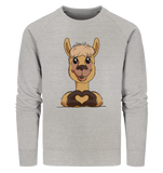 Pullover - "Alpaca Herz" - Men - Schweinchen's Shop - Sweatshirts - Heather Grey / S