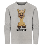 Pullover - "Alpaca" - Men - Schweinchen's Shop - Sweatshirts - Heather Grey / S
