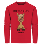 Pullover - "Keep Calm" - Men - Schweinchen's Shop - Sweatshirts - Red / S