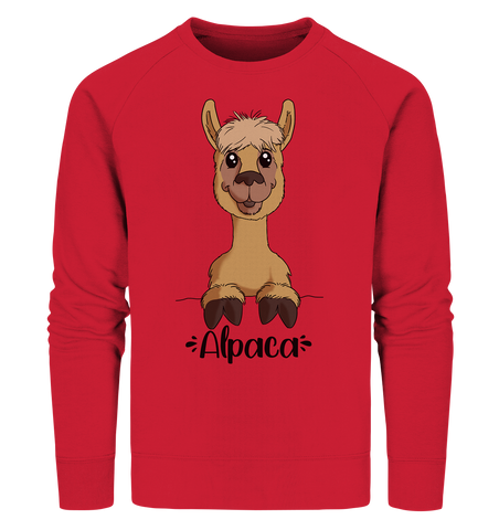 Pullover - "Alpaca" - Men - Schweinchen's Shop - Sweatshirts - Red / S
