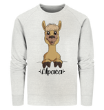 Pullover - "Alpaca" - Men - Schweinchen's Shop - Sweatshirts - Cream Heather Grey / S