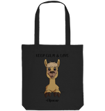Organic Tote-Bag - "Keep Calm" - Schweinchen's Shop - Taschen - Black / ca. 38x42