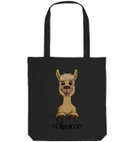 Alpaka m.T. - Organic Tote-Bag - Schweinchen's Shop - Taschen - Black / ca. 38x42