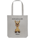 "Keep Calm" Alpaka - Organic Tote-Bag - Schweinchen's Shop - Taschen - Heather Grey / ca. 38x42
