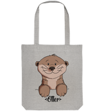 Otter Tasche "Otter" - Organic Tote-Bag - Schweinchen's Shop - Taschen - Heather Grey / ca. 38x42