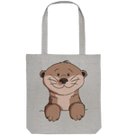 Otter Tasche - Organic Tote-Bag - Schweinchen's Shop - Taschen - Heather Grey / ca. 38x42